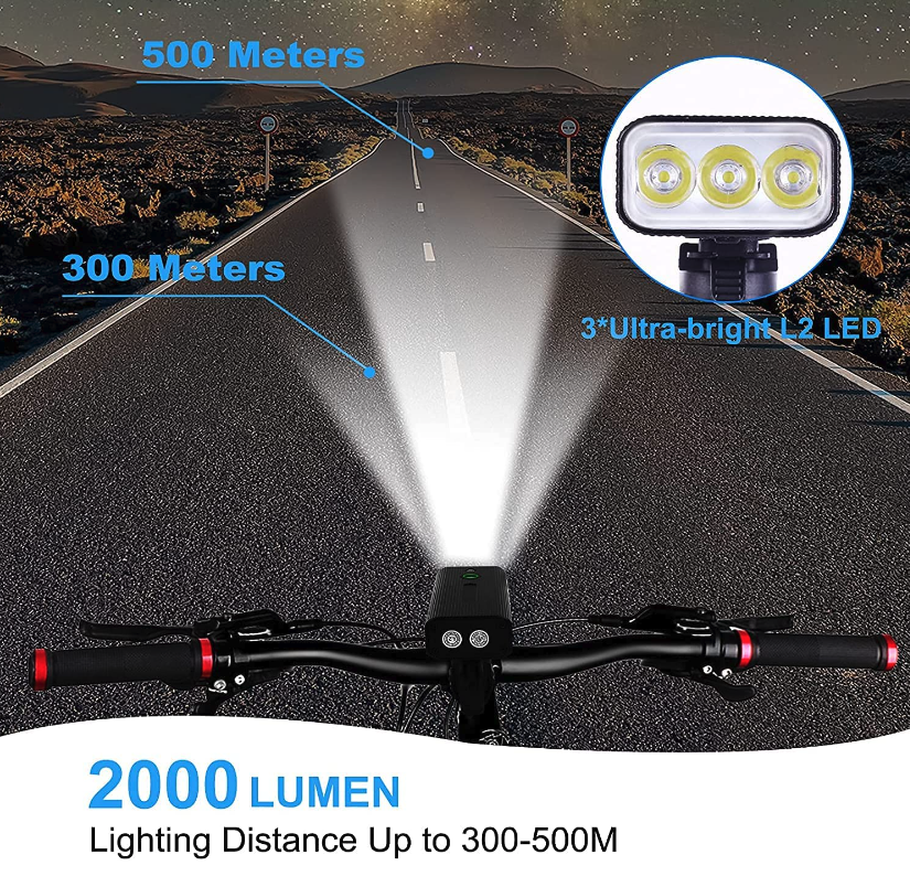 Cuytgsg 2024 New 6 Led 9500 Lumen Super Bright Bike Lights For Night Riding 360rotatable Bike Headlight Bicycle Light 10 - View #3